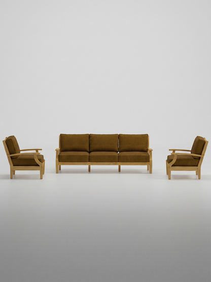 03B Mila Sofa Chat Set - Canvas Teak - Jrs Patio San Diego