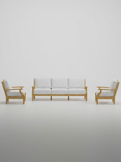 03B Mila Sofa Chat Set - Olefin White - Jrs Patio San Diego