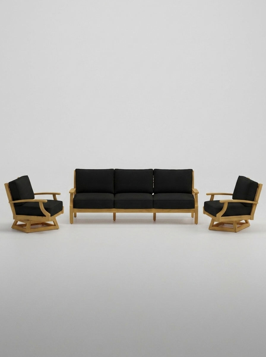 03C Mila Sofa Swivel - Canvas Black - Jrs Patio San Diego