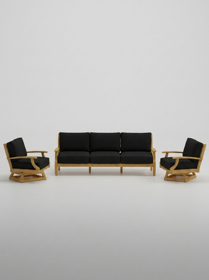 03C Mila Sofa Swivel - Canvas Black - Jrs Patio San Diego