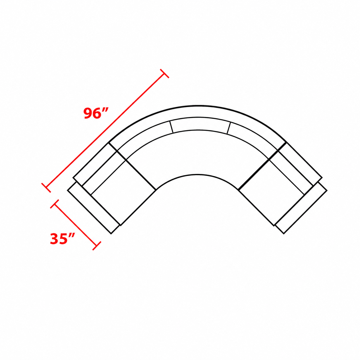 03C Seacoast – Outdoor Curved Set Seacoast Outdoor Furniture | Jr's Patio San Diego
