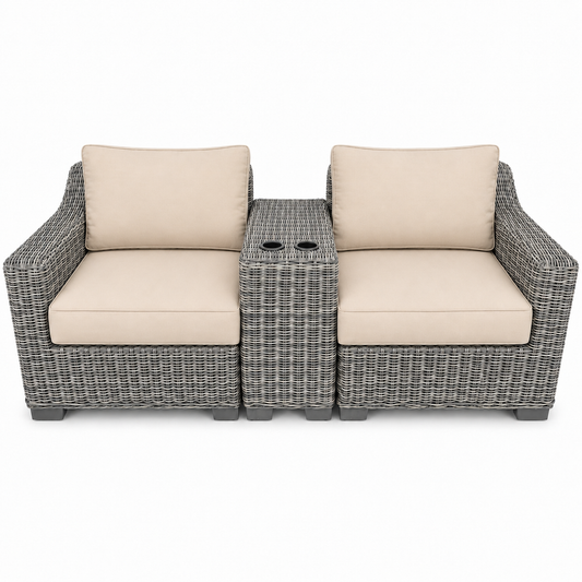 Seacoast – Outdoor Lounge Set in gray wicker