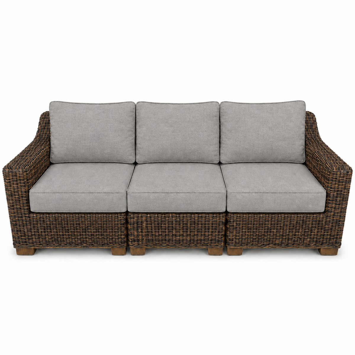 Seacoast – Outdoor Sofa in brown wicker, Cast Shale (40432)