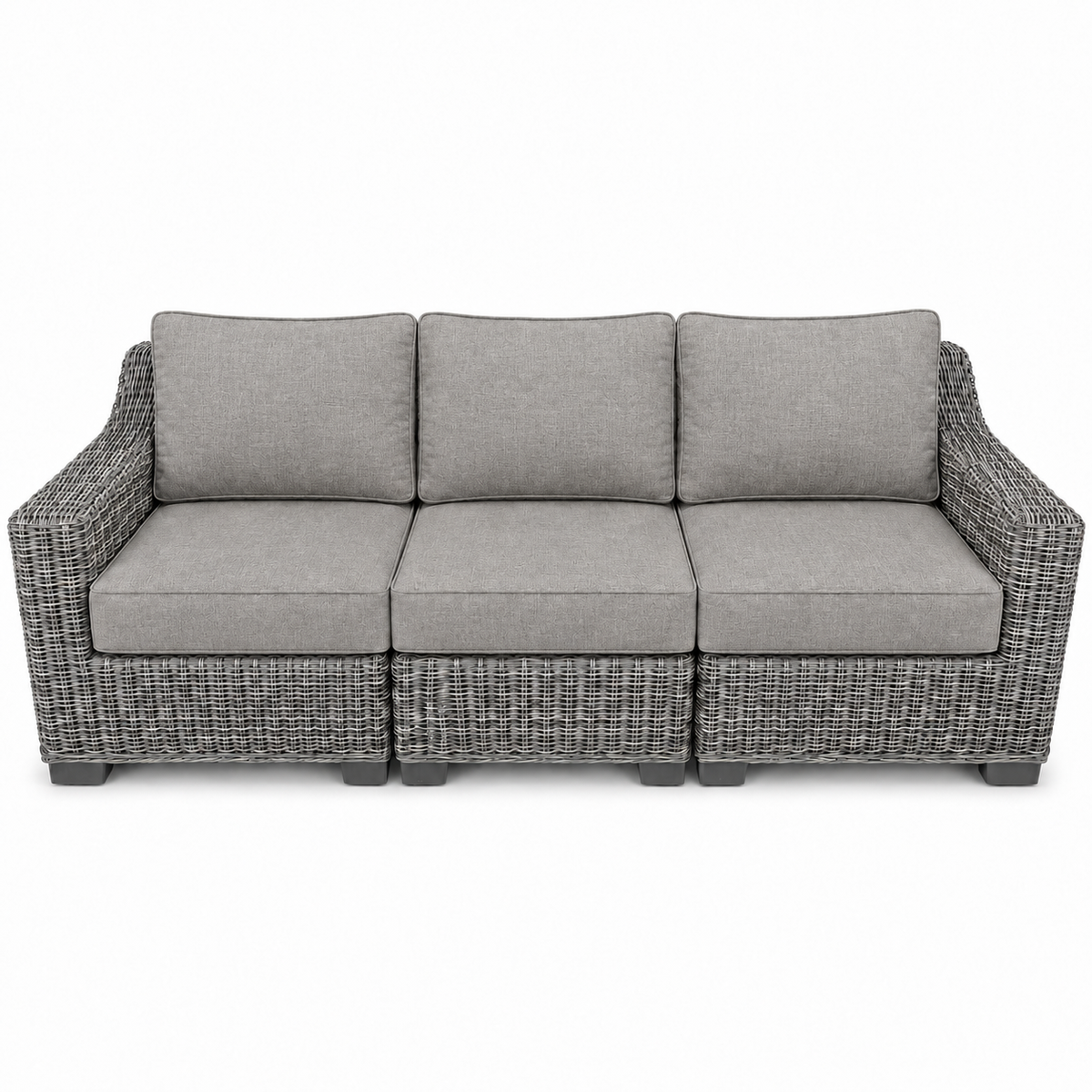 Seacoast – Outdoor Sofa in gray wicker, Cast Shale (40432)
