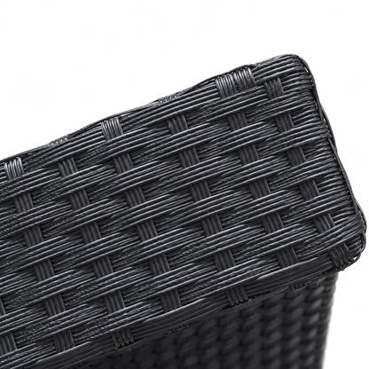 Essential Wicker Sofa – Essential Black Wicker Corner Weave Detail | Jr's Patio San Diego