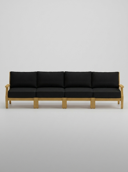04A Mila 4 Seat Sofa - Canvas Black - Jrs Patio San Diego