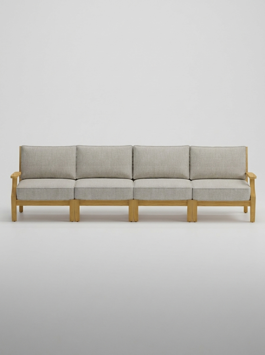 04A Mila 4 Seat Sofa - Canvas Granite - Jrs Patio San Diego