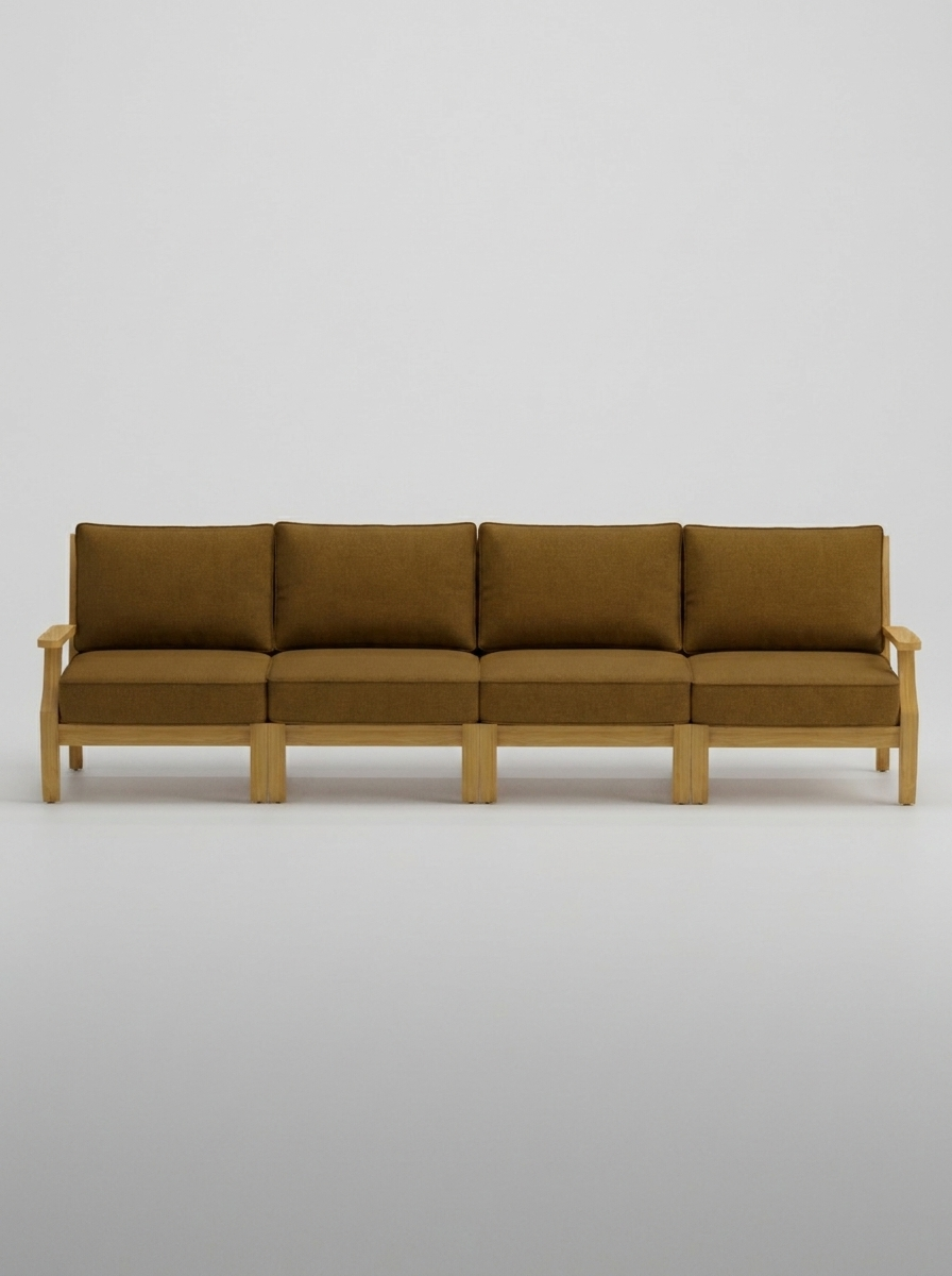 04A Mila 4 Seat Sofa - Canvas Teak - Jrs Patio San Diego