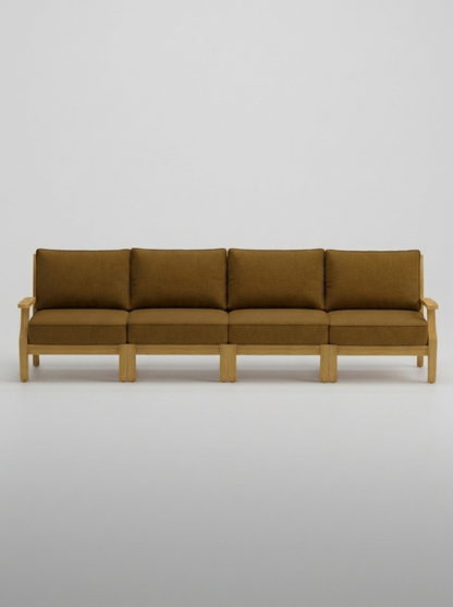 04A Mila 4 Seat Sofa - Canvas Teak - Jrs Patio San Diego