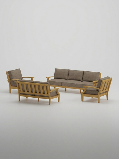 04C Mila Sofa Loveseat Conversation Set - Cast Shale - Jrs Patio San Diego