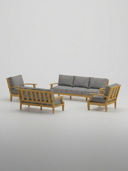 04C Mila Sofa Loveseat Conversation Set - Cast Slate - Jrs Patio San Diego