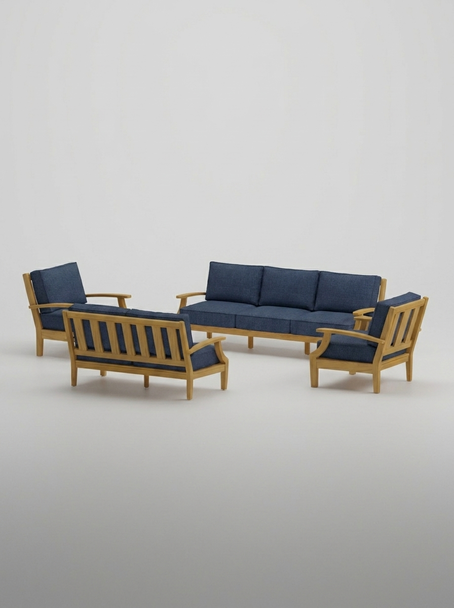 04C Mila Sofa Loveseat Conversation Set - Spectrum Indigo - Jrs Patio San Diego