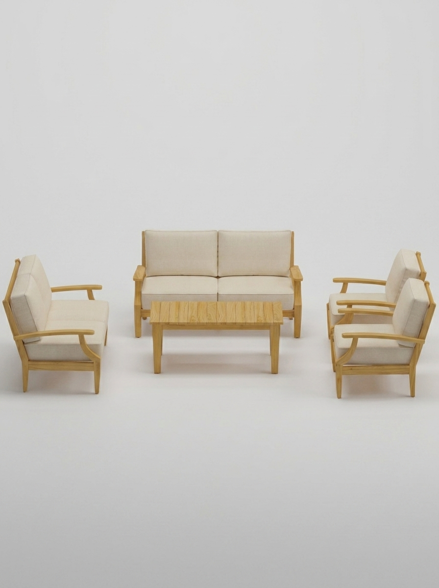 05A Mila 5-Piece Sofa Conversation Set - Canvas Canvas - Jrs Patio San Diego