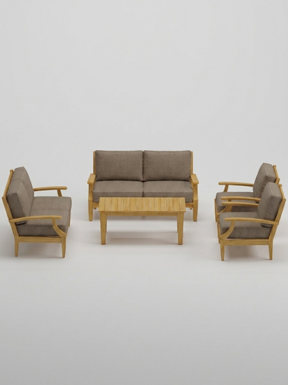 05A Mila 5-Piece Sofa Conversation Set - Cast Shale - Jrs Patio San Diego