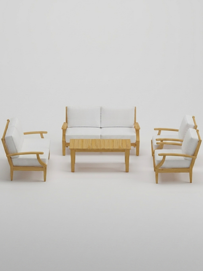 05A Mila 5-Piece Sofa Conversation Set - Olefin White - Jrs Patio San Diego