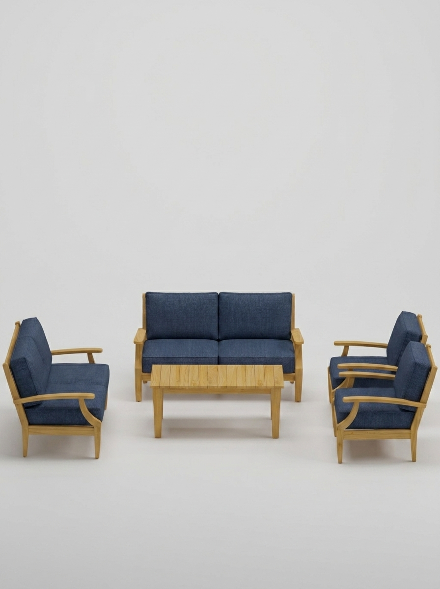 05A Mila 5-Piece Sofa Conversation Set - Spectrum Indigo - Jrs Patio San Diego