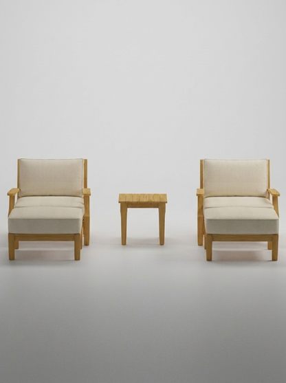 05B Mila Chair Lounge Set - Canvas Canvas - Jrs Patio San Diego
