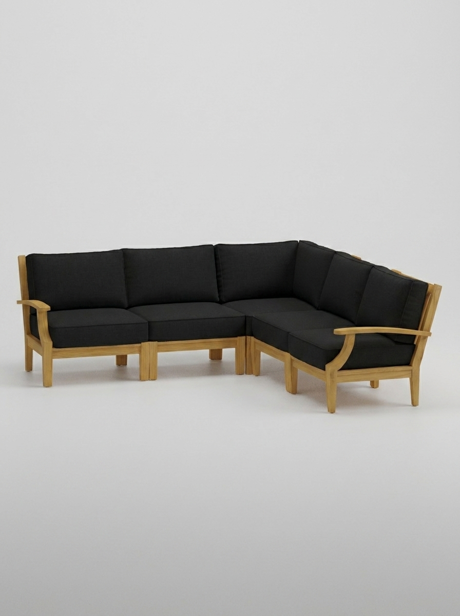 05C Mila Corner Sectional Set - Canvas Black - Jrs Patio San Diego