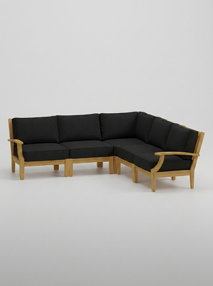 05C Mila Corner Sectional Set - Canvas Black - Jrs Patio San Diego