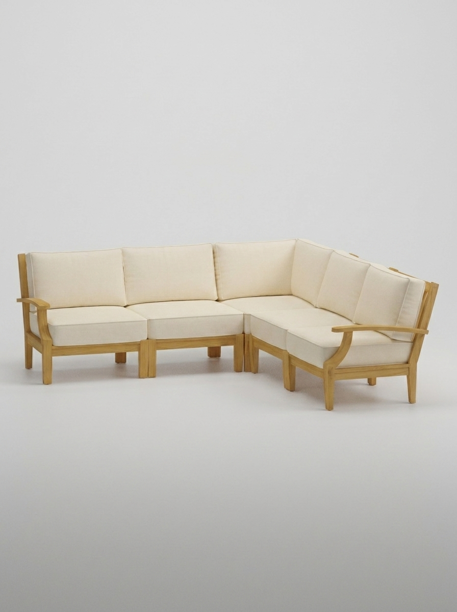 05C Mila Corner Sectional Set - Canvas Canvas - Jrs Patio San Diego