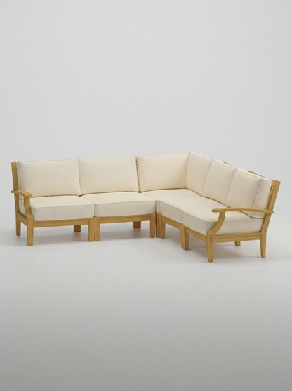 05C Mila Corner Sectional Set - Canvas Canvas - Jrs Patio San Diego