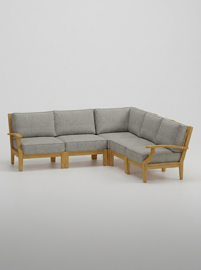 05C Mila Corner Sectional Set - Canvas Granite - Jrs Patio San Diego