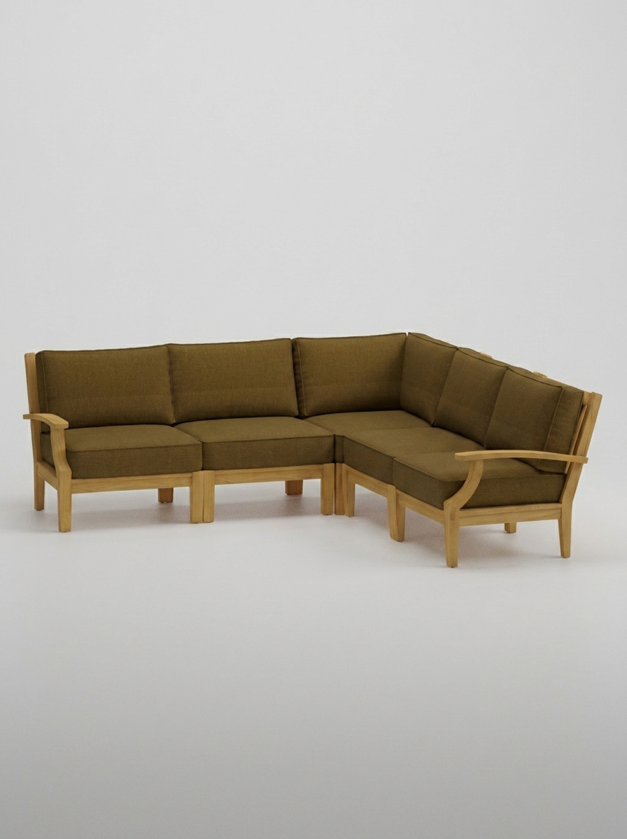 05C Mila Corner Sectional Set - Canvas Teak - Jrs Patio San Diego