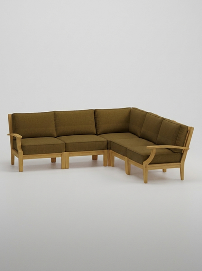 05C Mila Corner Sectional Set - Canvas Teak - Jrs Patio San Diego