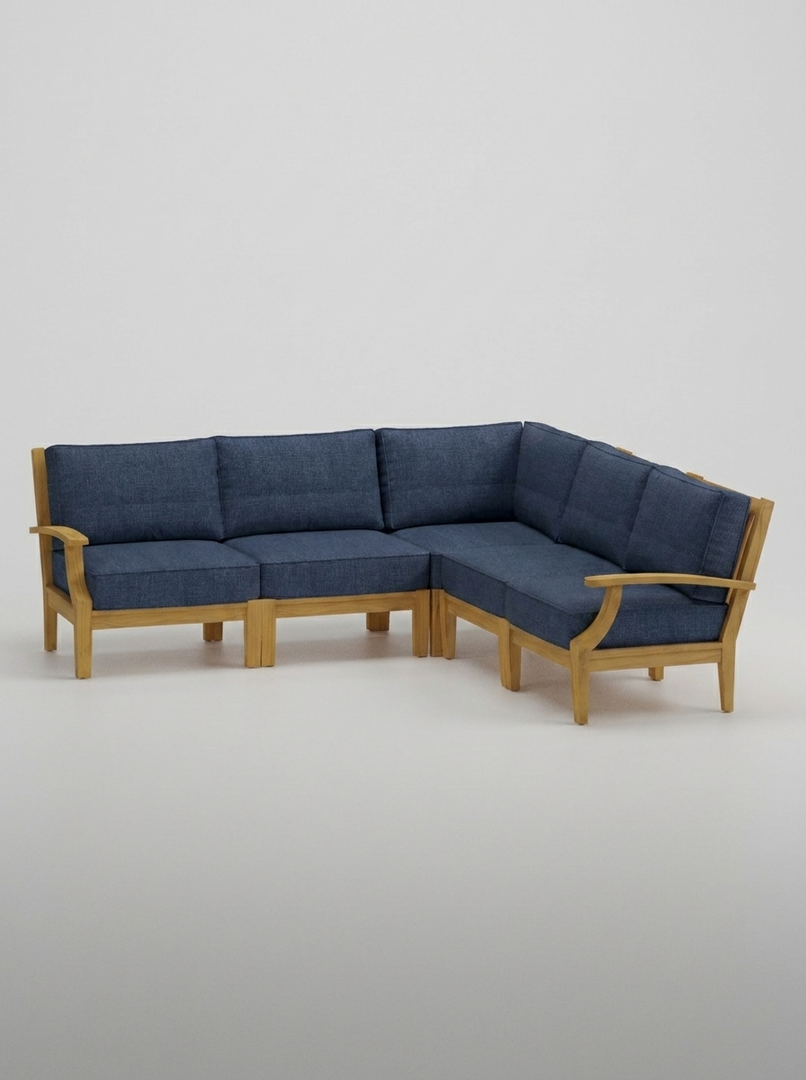 05C Mila Corner Sectional Set - Spectrum Indigo - Jrs Patio San Diego