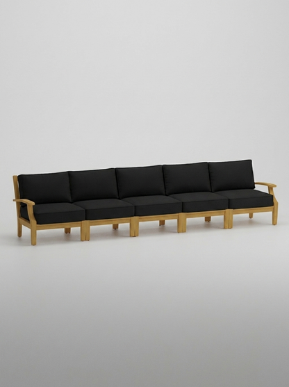 05D Mila 5pc Sofa - Canvas Black - Jrs Patio San Diego
