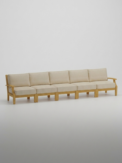 05D Mila 5pc Sofa - Canvas Flax - Jrs Patio San Diego