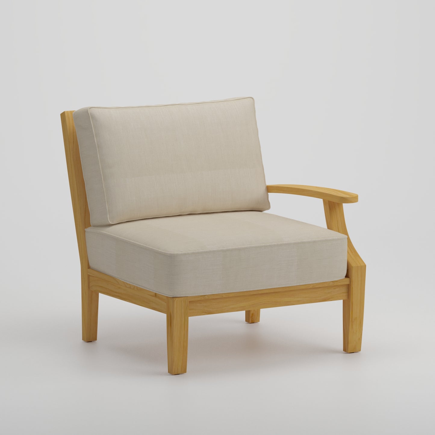Mila Teak Left-Arm Sectional Chair Mila Teak Outdoor Furniture | Jr's Patio San Diego