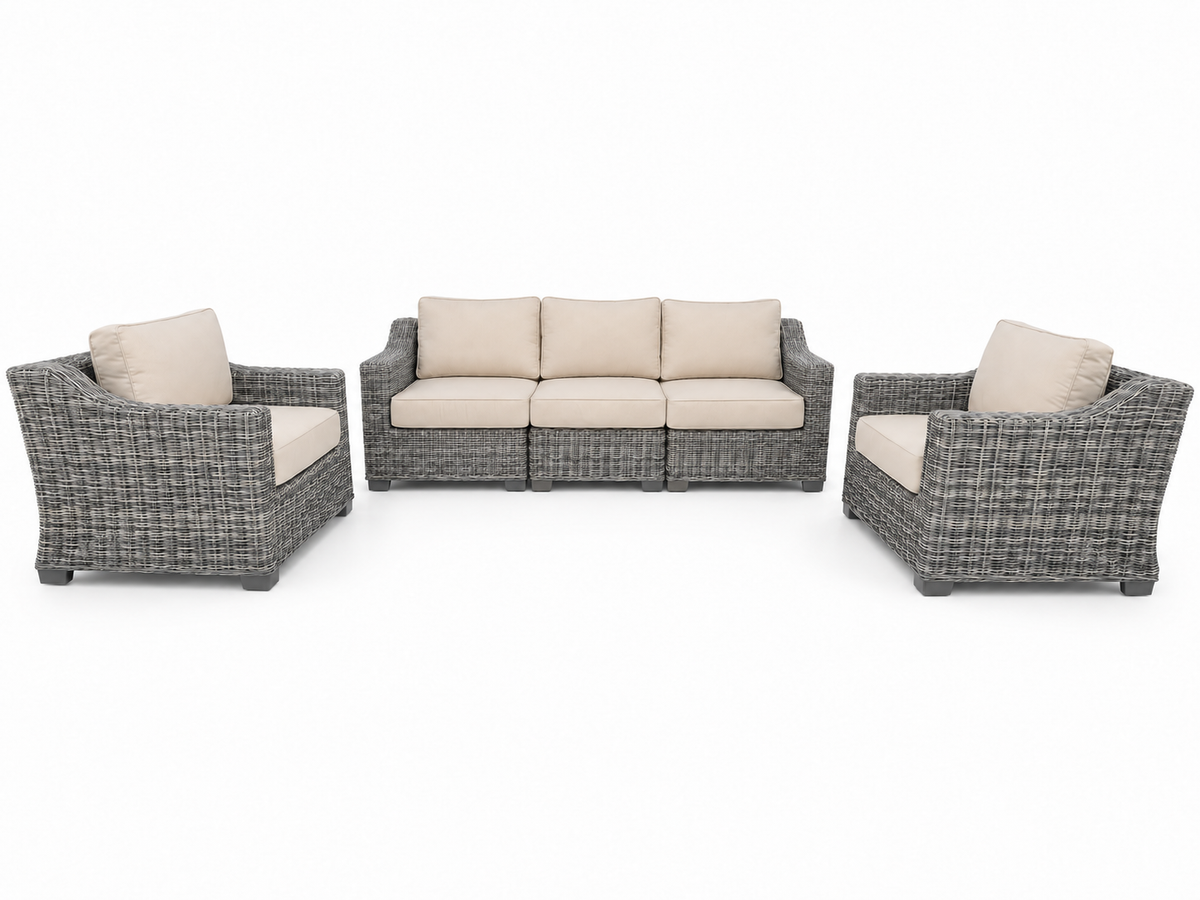 Seacoast – Outdoor Sofa Set in gray wicker