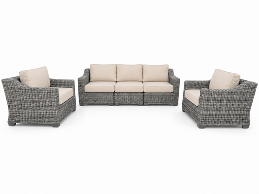 Seacoast – Outdoor Sofa Set in gray wicker