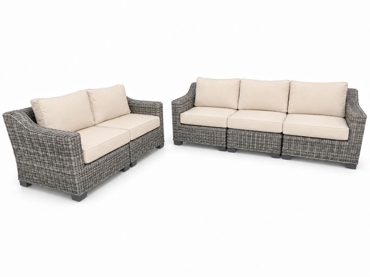 Seacoast – Sofa/Loveseat in gray wicker