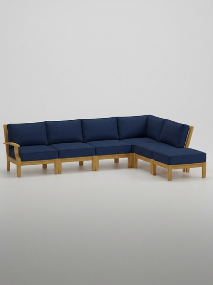 06B Mila Right-Arm Sectional Set - Canvas Navy - Jrs Patio San Diego
