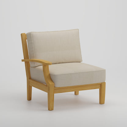 Mila Teak Right-Arm Sectional Chair Mila Teak Outdoor Furniture | Jr's Patio San Diego