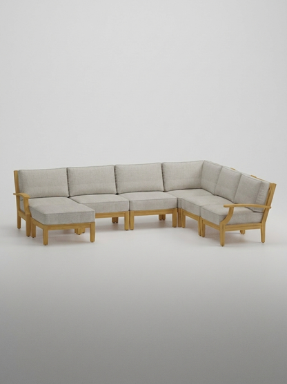 07A Mila U-Shape Sectional Set - Canvas Granite - Jrs Patio San Diego