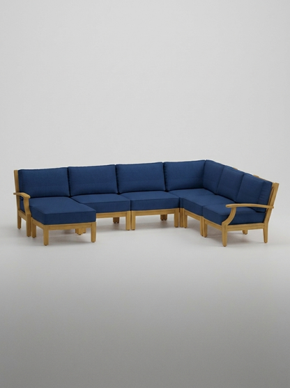 07A Mila U-Shape Sectional Set - Canvas Navy - Jrs Patio San Diego