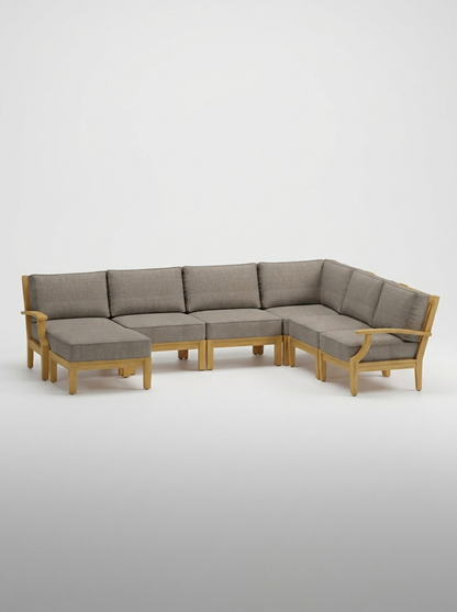 07A Mila U-Shape Sectional Set - Cast Shale - Jrs Patio San Diego