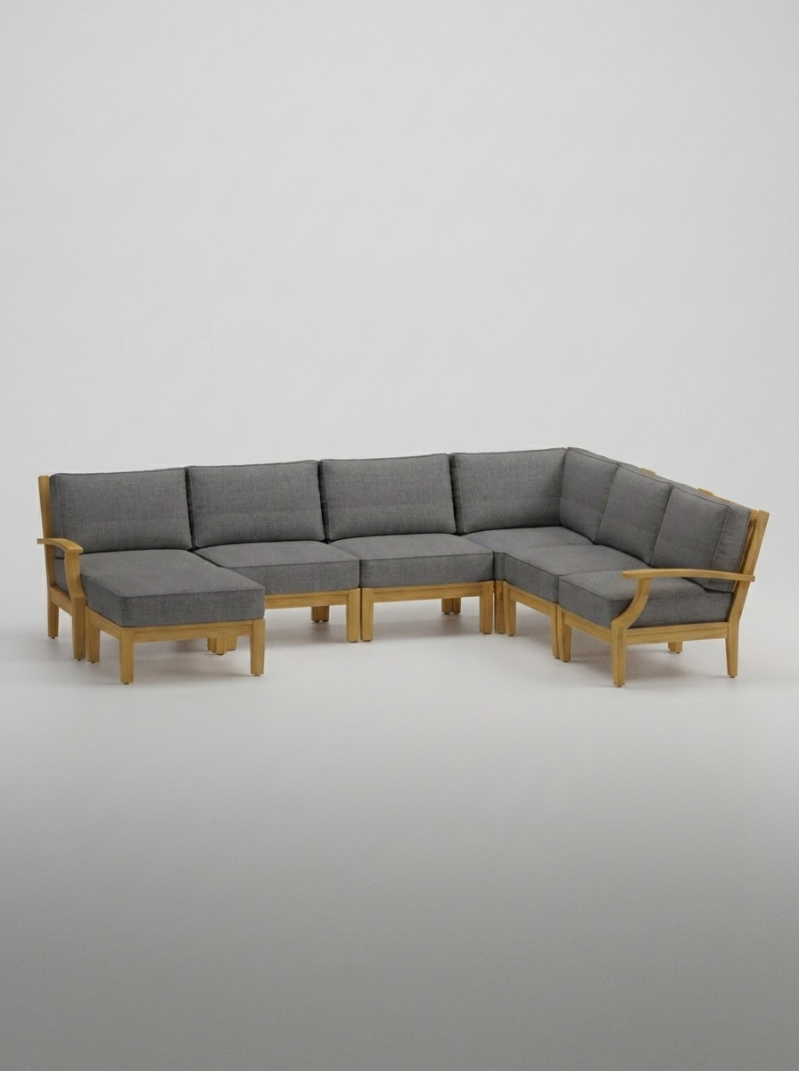 07A Mila U-Shape Sectional Set - Cast Slate - Jrs Patio San Diego