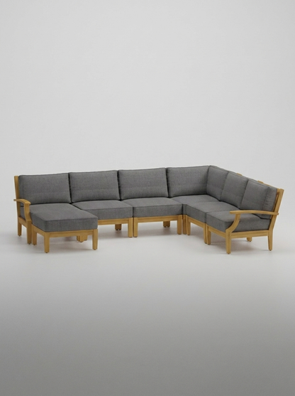 07A Mila U-Shape Sectional Set - Cast Slate - Jrs Patio San Diego