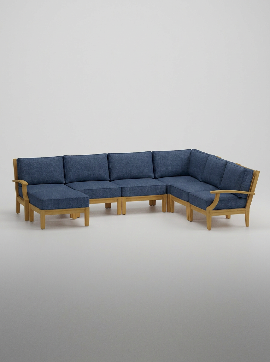 07A Mila U-Shape Sectional Set - Spectrum Indigo - Jrs Patio San Diego