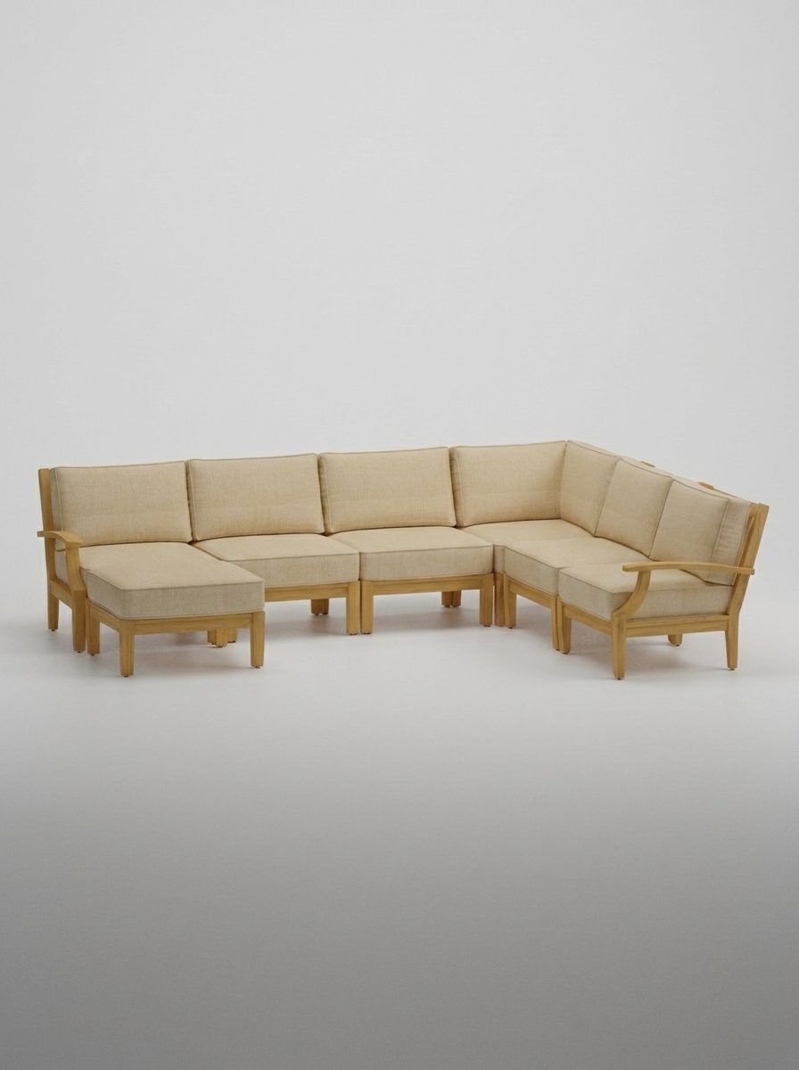 07A Mila U-Shape Sectional Set - Spectrum Sand - Jrs Patio San Diego