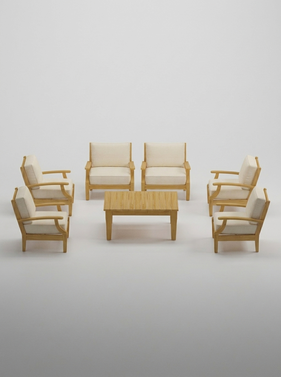 07B Mila Club Chair Set - Canvas Canvas - Jrs Patio San Diego