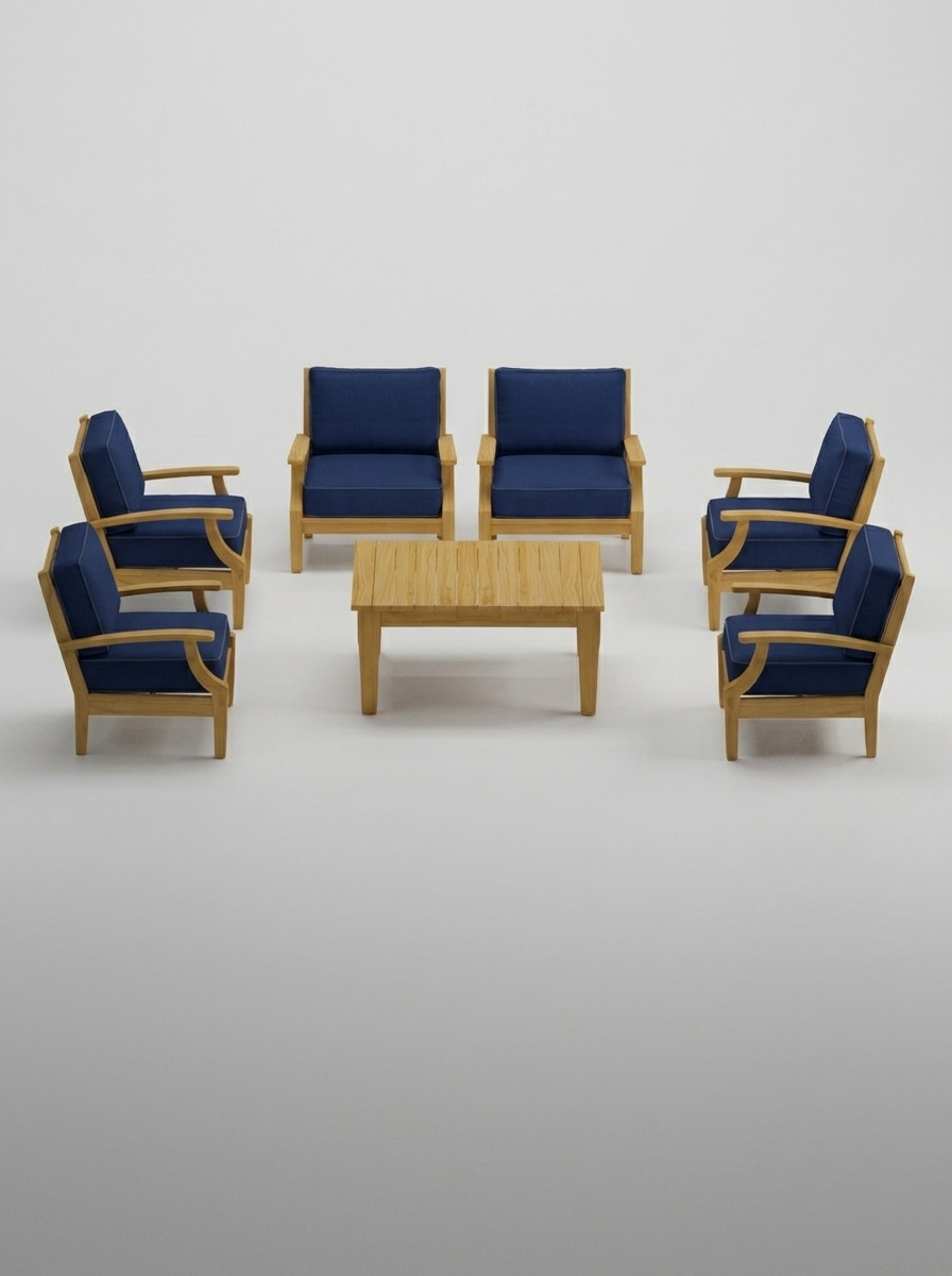 07B Mila Club Chair Set - Canvas Navy - Jrs Patio San Diego