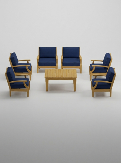 07B Mila Club Chair Set - Canvas Navy - Jrs Patio San Diego