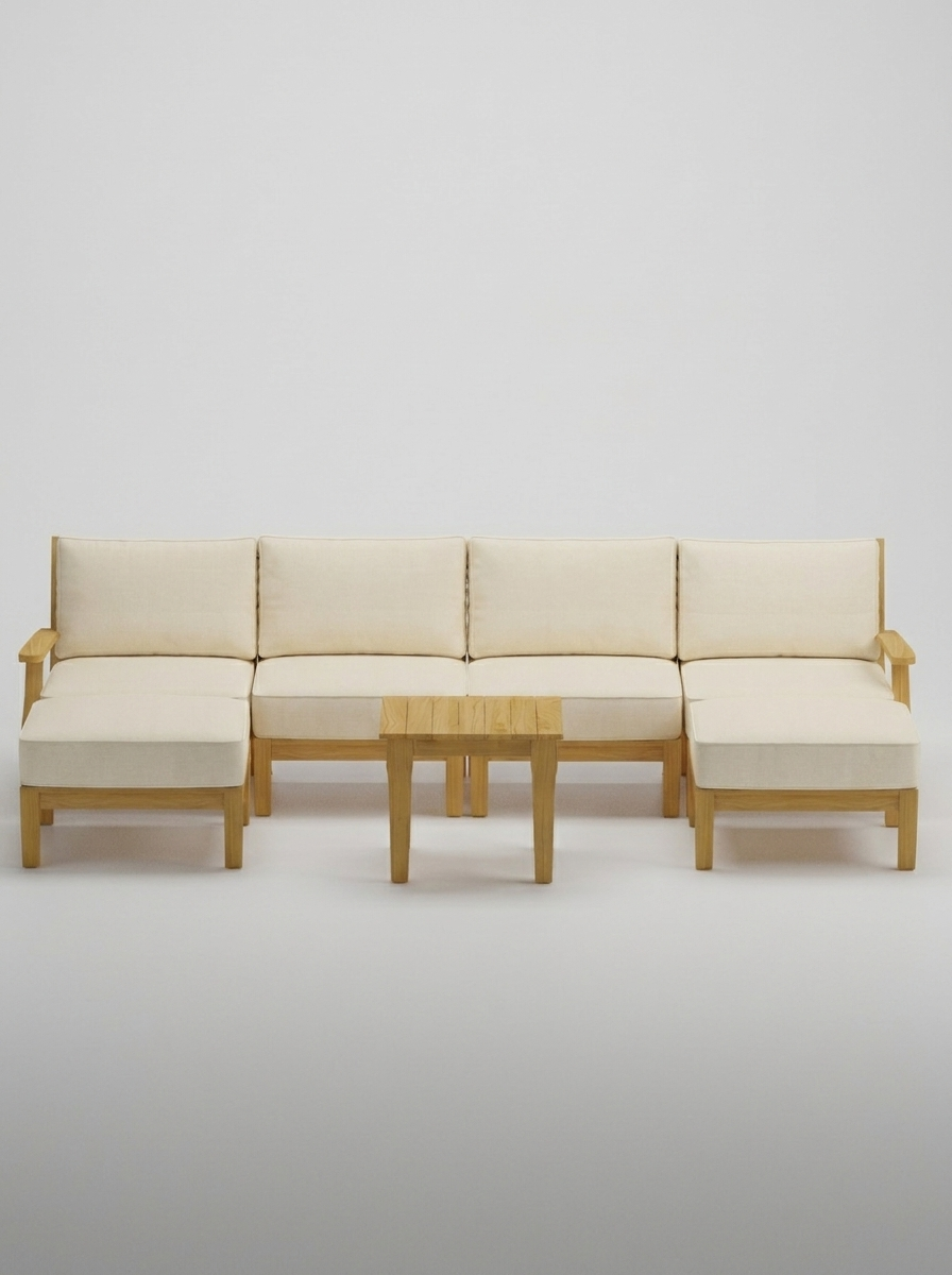07C Mila U-Shape Sectional - Canvas Canvas - Jrs Patio San Diego