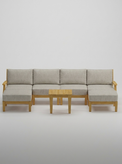 07C Mila U-Shape Sectional - Canvas Granite - Jrs Patio San Diego