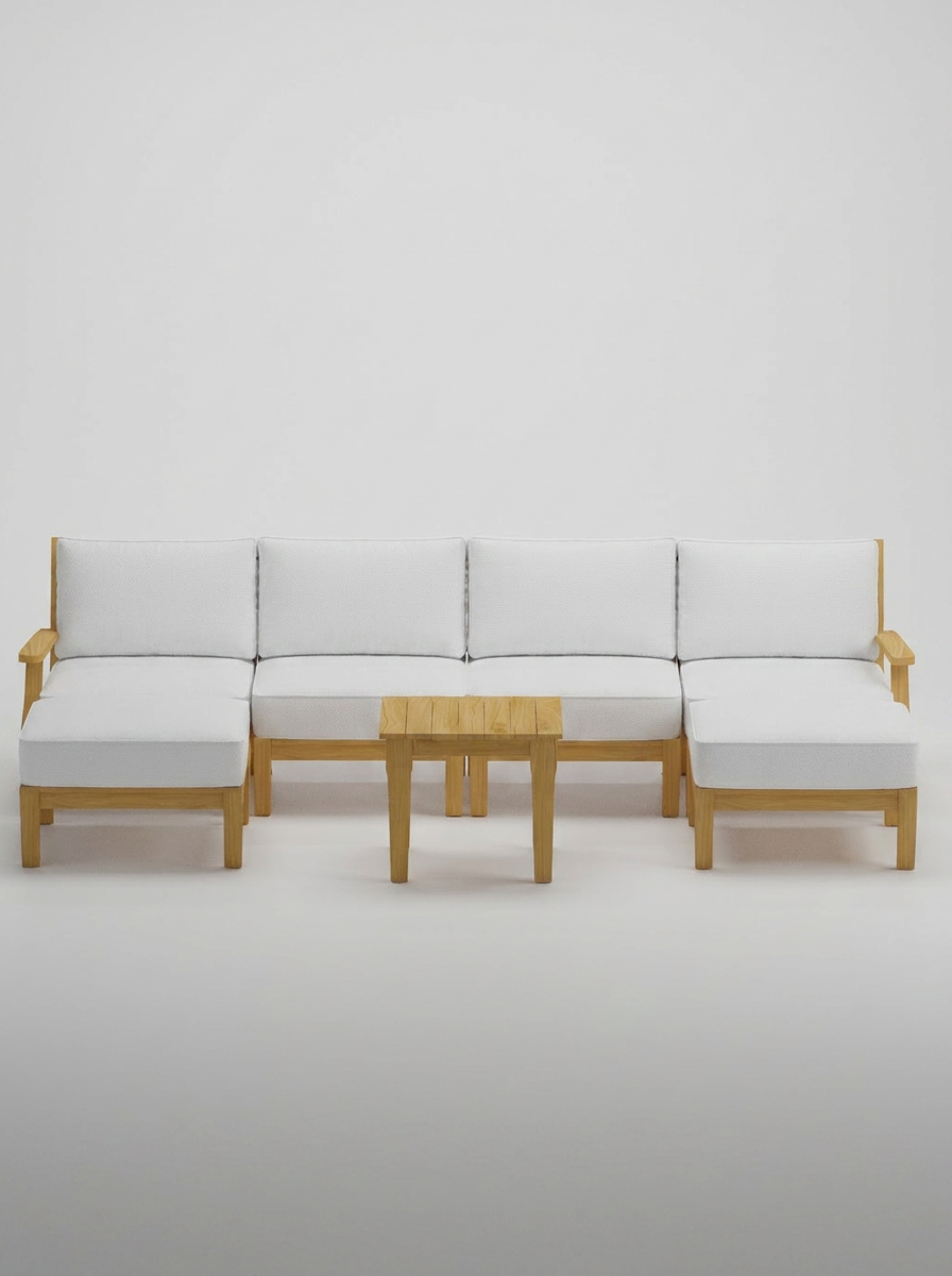 07C Mila U-Shape Sectional - Olefin White - Jrs Patio San Diego